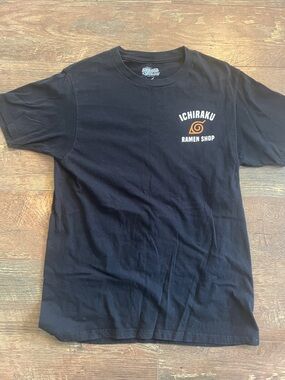 Naruto Ripple Junction Black Tee with Orange Ichiraku Ramen Logo